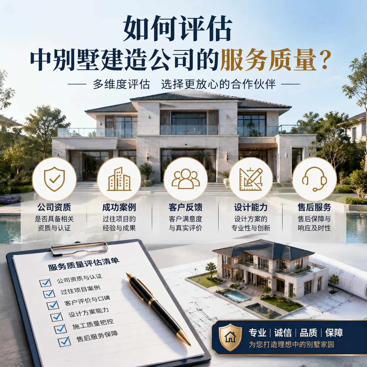 如何评估 湖北 中别墅建造公司的服务质量？