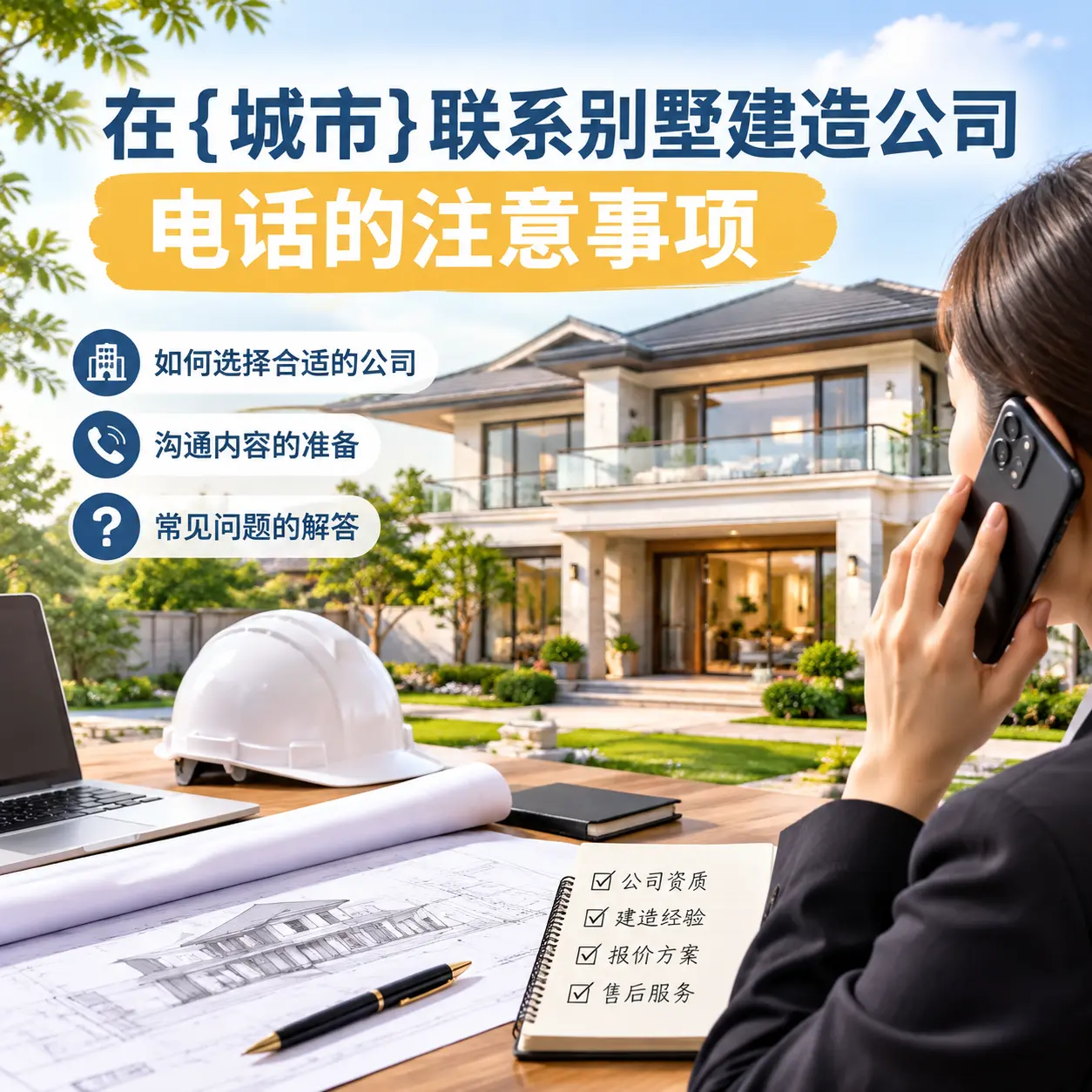 在湖北联系别墅建造公司电话的注意事项