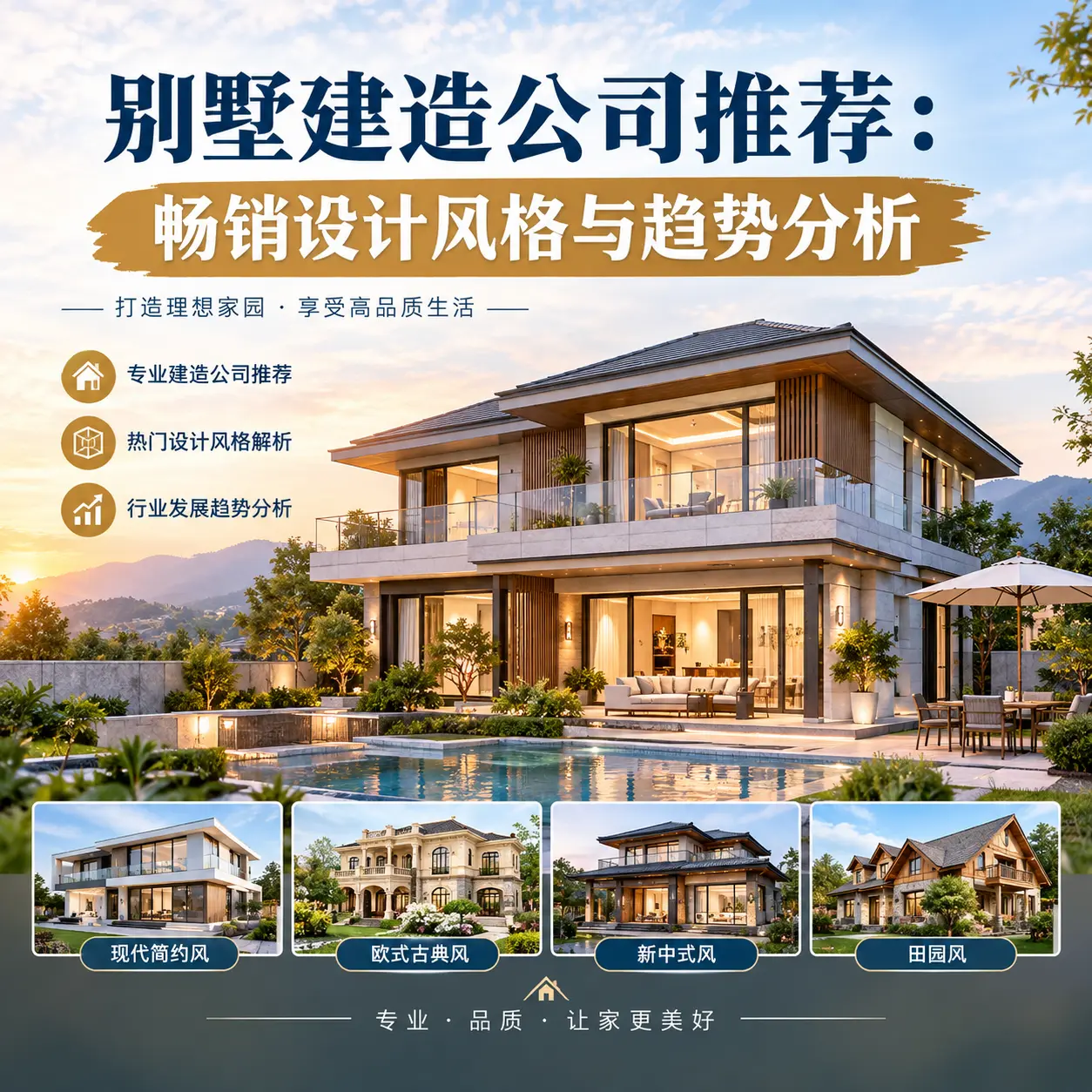 别墅建造公司推荐: 湖北 畅销设计风格与趋势分析