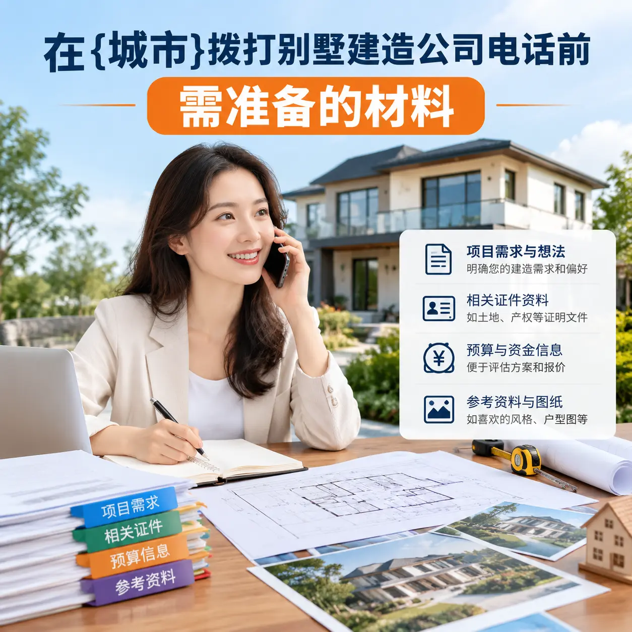 在湖北拨打别墅建造公司电话前需准备的材料